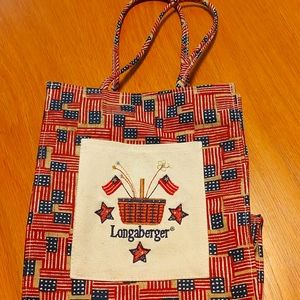 Longaberger Canvas Flag Small Tote Bag